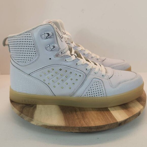 Vlado Footwear Lyte Men's LED Pack Hi Top Sneakers 2 pr White & Black Size 12 - Picture 1 of 16